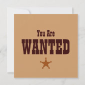 Cowboy, Cowgirl, uitnodiging van de Birthday Party (Achterkant)