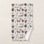 Cowboy Cowgirl Western Rodeo Country Pattern Bad Handdoek (Handdoek)