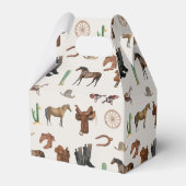 Cowboy Cowgirl Western Rodeo Country Pattern Bedankdoosjes (Achterkant)