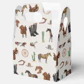 Cowboy Cowgirl Western Rodeo Country Pattern Bedankdoosjes (Geopend)