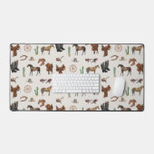 Cowboy Cowgirl Western Rodeo Country Pattern Bureaumat (Keyboard & Muis)