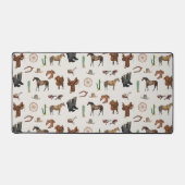 Cowboy Cowgirl Western Rodeo Country Pattern Bureaumat (Voorkant)