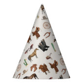 Cowboy Cowgirl Western Rodeo Country Pattern Feesthoedjes (Links)