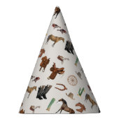 Cowboy Cowgirl Western Rodeo Country Pattern Feesthoedjes (Rechts)