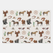 Cowboy Cowgirl Western Rodeo Country Pattern Inpakpapier Vel (Voorkant)