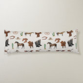 Cowboy Cowgirl Western Rodeo Country Pattern Lichaamskussen (Achterkant)