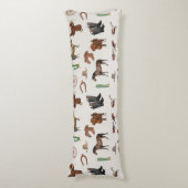 Cowboy Cowgirl Western Rodeo Country Pattern Lichaamskussen (Voorkant Verticaal)