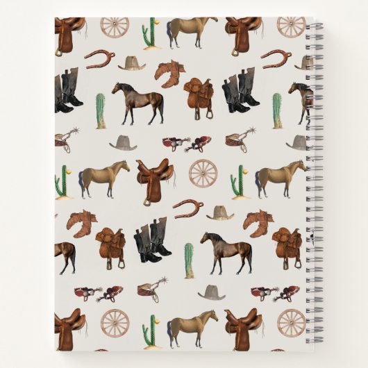 Cowboy Cowgirl Western Rodeo Country Pattern Notitieboek (Achterkant)