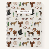Cowboy Cowgirl Western Rodeo Country Pattern Notitieboek (Voorkant)