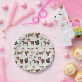 Cowboy Cowgirl Western Rodeo Country Pattern Papieren Bordje (Feest)