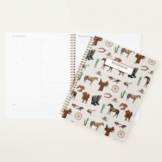 Cowboy Cowgirl Western Rodeo Country Pattern Planner (Display)