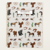 Cowboy Cowgirl Western Rodeo Country Pattern Planner (Voorkant)