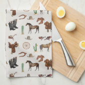 Cowboy Cowgirl Western Rodeo Country Pattern Theedoek (Quarter Fold)