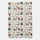 Cowboy Cowgirl Western Rodeo Country Pattern Theedoek (Verticaal)