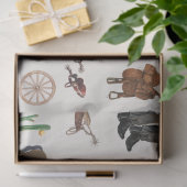 Cowboy Cowgirl Western Rodeo Country Pattern Tissuepapier