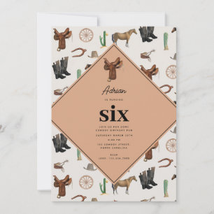 Cowboy Cowgirl Western Rodeo Country Verjaardag Kaart