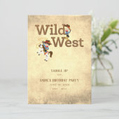 Cowboy Cowgirl Wild West aangepaste verjaardagsfee Kaart (Staand voorkant)