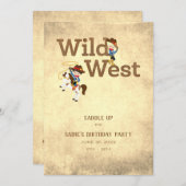 Cowboy Cowgirl Wild West aangepaste verjaardagsfee Kaart (Voorkant / Achterkant)