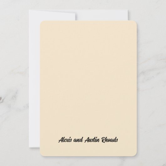 Cowboy & Cowgirl Zonsondergang Bedankkaart (Achterkant)