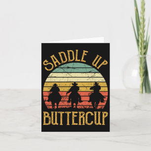 Cowboy Cowgirl Zuidelijk Western zadje op Buttercu Kaart