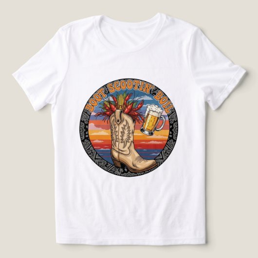 Cowboy Crawfish Queen T-shirt! 🤠👑 Tri-Blend Shirt (Design voorkant)