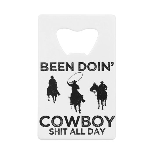 cowboy creditkaart flessenopener (Voorkant)