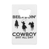 cowboy creditkaart flessenopener (Achterkant)