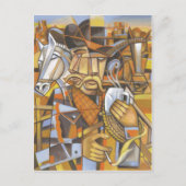 Cowboy cubisme Original Art Briefkaart (Voorkant)
