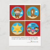Cowboy Cupcake Toppers Briefkaart (Voorkant)