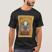 Cowboy Cut Gezochte Mannen Western ontwerp schedel T-shirt (Voorkant)