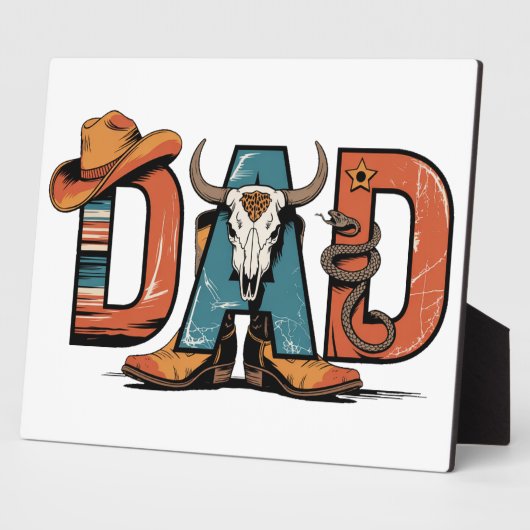 Cowboy Dad: Tough, True en Tijdloos Fotoplaat (Zijkant)