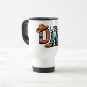 Cowboy Dad: Tough, True en Tijdloos Reisbeker (Voorkant links)