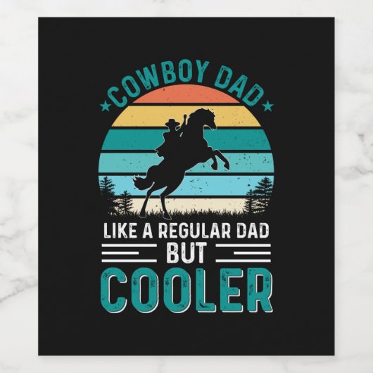 Cowboy Dad Wijn Etiket (Enkel label)