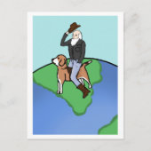 Cowboy Darwin over de Beagle Briefkaart (Voorkant)