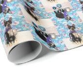 Cowboy de Schattige Kat - Kerstinpakpapier Cadeaupapier (Rol Hoek)