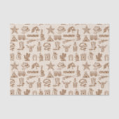 Cowboy Decoupage Papier, Western Rodeo Tissuepapier (Voorkant)