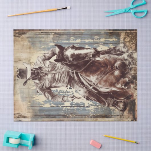 Cowboy Decoupage Tissuepapier (Craft)
