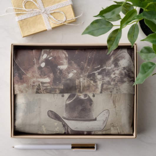 Cowboy Decoupage Tissuepapier (Geschenk)