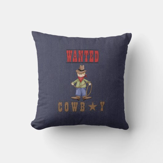 Cowboy Denim Gezocht MoJo Sierkussen (Voorkant)