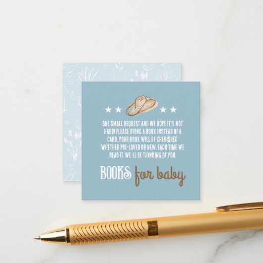 Cowboy Desert Books voor Baby Enclosure Kaart (Voorkant / Achterkant in situ)