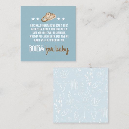 Cowboy Desert Books voor Baby Enclosure Kaart (Voorkant / Achterkant)