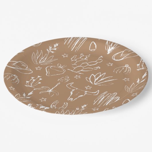 Cowboy Desert Western Bruin Papier Bord (Gekanteld)
