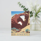 Cowboy Desert  Westerne paarden Briefkaart (Staand voorkant)