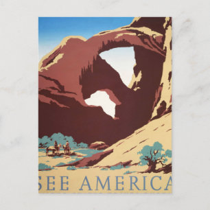 Cowboy Desert  Westerne paarden Briefkaart