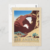 Cowboy Desert  Westerne paarden Briefkaart (Voorkant / Achterkant)