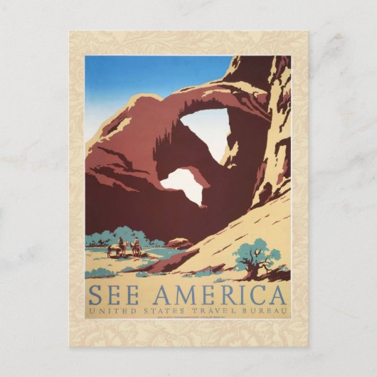 Cowboy Desert  Westerne paarden Briefkaart (Voorkant)