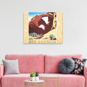 Cowboy Desert  Westerne paarden Canvas Afdruk (Insitu (Woonkamer))