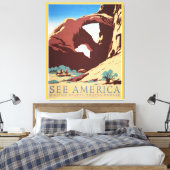 Cowboy Desert  Westerne paarden Canvas Afdruk (Insitu (Slaapkamer))