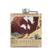 Cowboy Desert  Westerne paarden Heupfles (Achterkant)