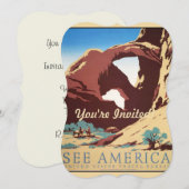 Cowboy Desert  Westerne paarden Kaart (Voorkant / Achterkant)